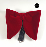 Burgundy Velvet Butterfly Bow Tie