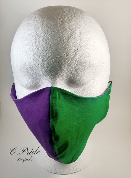 Purple & Green Face Mask