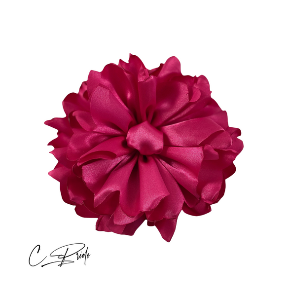 Dark Pink English Rose Women's Lapel Flower