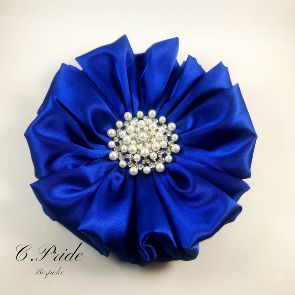Royal Blue Women’s Lapel Flower