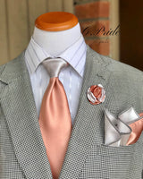 Rose Gold & Silver Two Tone Necktie