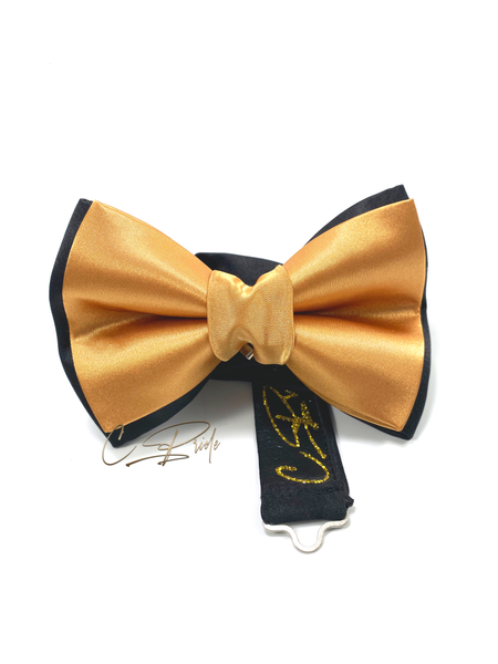 Gold & Black Bow Tie