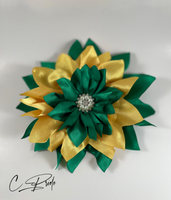 Green & Yellow English Rose Women’s Lapel Flower