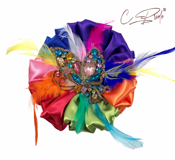 Multicolored Feather Women’s Lapel Flower