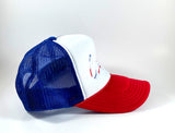 Logo Trucker Hat - Red White & Blue
