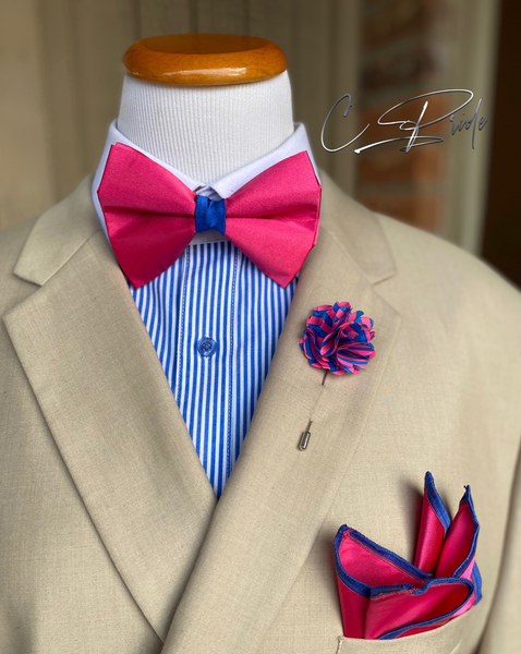Fuchsia & Royal Blue Bow Tie