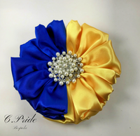 Royal Blue & Yellow Women’s Lapel Flower