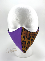 Purple & Leopard Face Mask