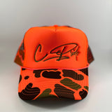 Logo Trucker Hat - Orange Camo