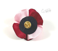 Pink and Burgundy Lapel Pin