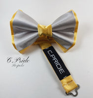 Yellow & Grey Bow Tie