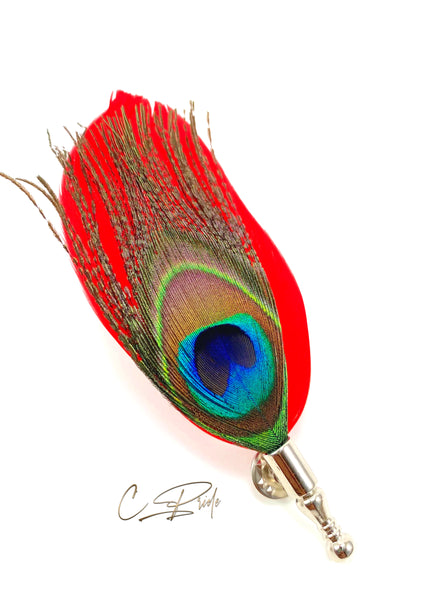 Red Feather Lapel Pin