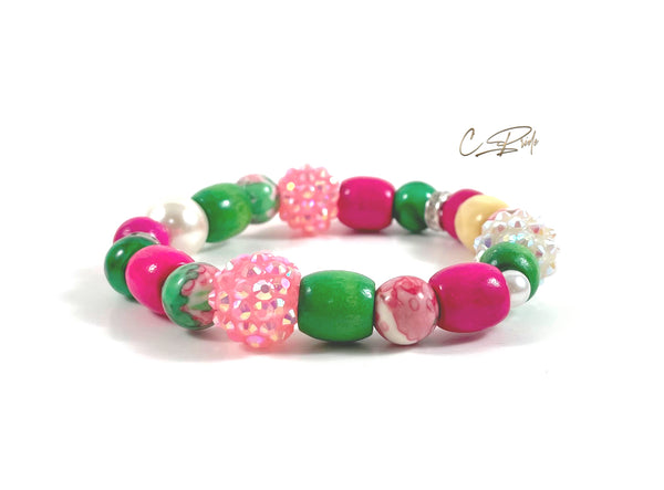 Pink & Green Bracelet